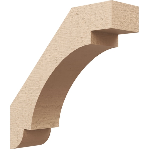 Ekena Millwork 5-inch W x 18-inch D x 18-inch H Aspen Rough Cedar Woodgrain TimberThane Knee Brace, Primed BRCUR05X18X18ASPRCPR - main
